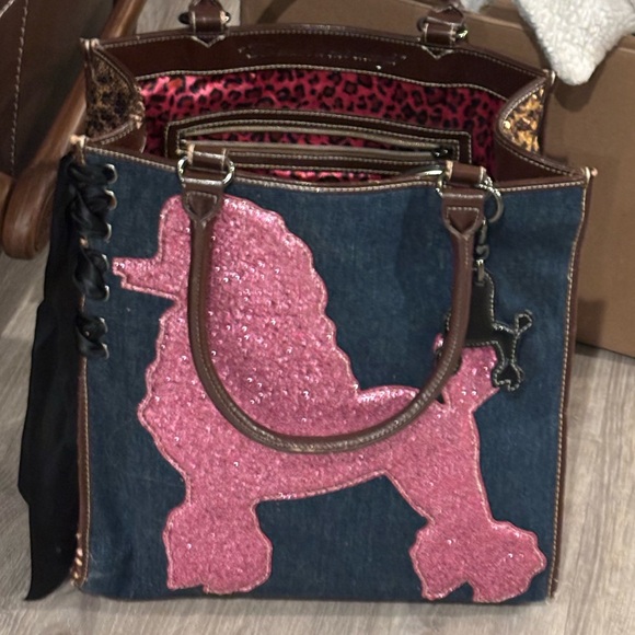RARE VINTAGE Y2K Beverly Feldman Pink Poodle Tote🐩 - Picture 14 of 16
